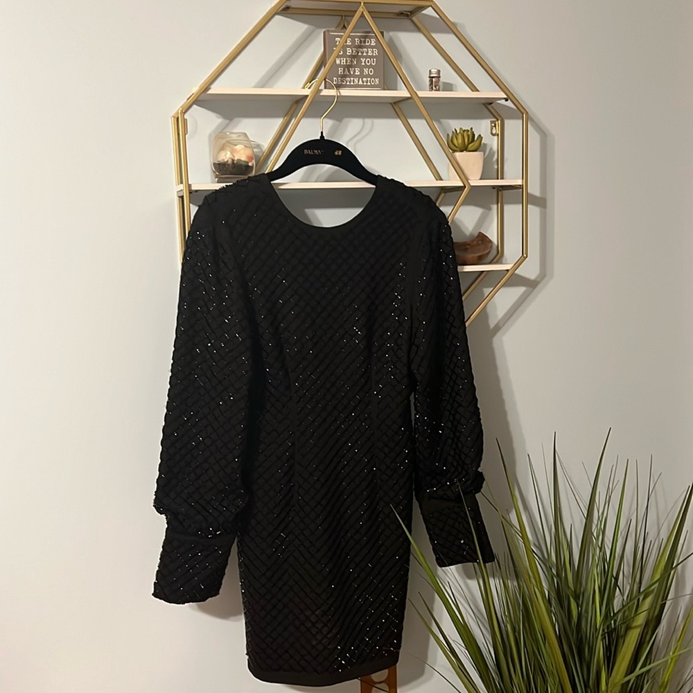 Black Sequin Gatsby Dress